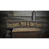 Groceries Rustic Wood Sign