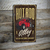 Hot Rod Alley Rust We Trust Garage Wood Sign