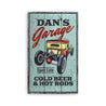 Cold Beer and Hot Rods Garage Wood Sign