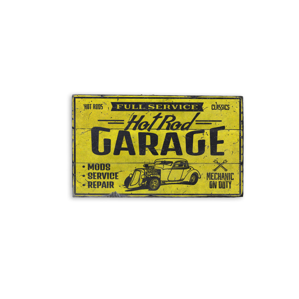 Full Service Hot Rods Classic Garage Wood Sign