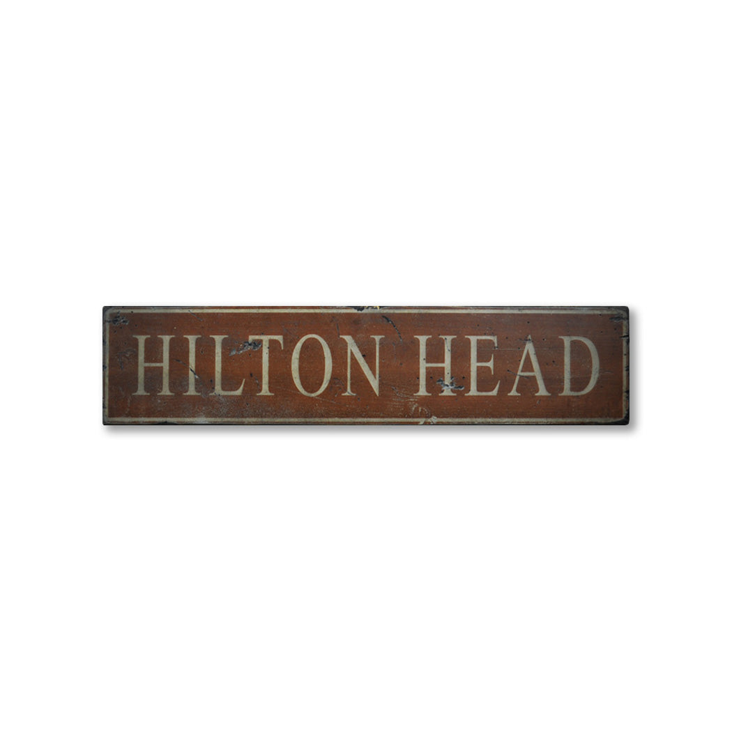 Hilton Head Rustic Wood Sign