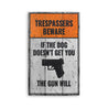 If the Dog Doesnt Get You 2nd Amendment Wood Sign