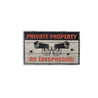 Private Property No Trespassing Rustic Wood Sign