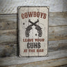 Cowboy Guns Rustic Wood Sign