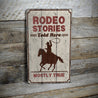 Rodeo Stories Rustic Wood Sign