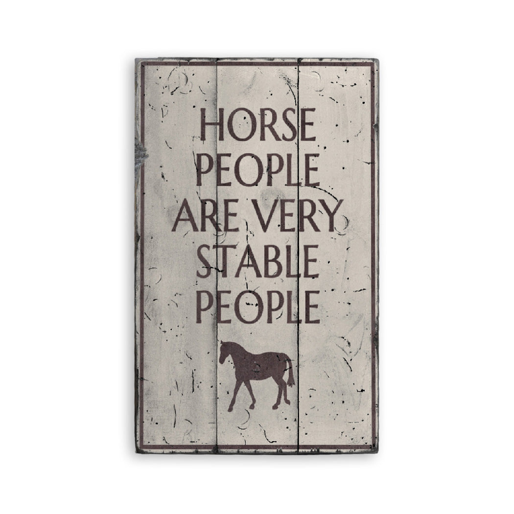 Funny Horse Stable Rustic Wood Sign