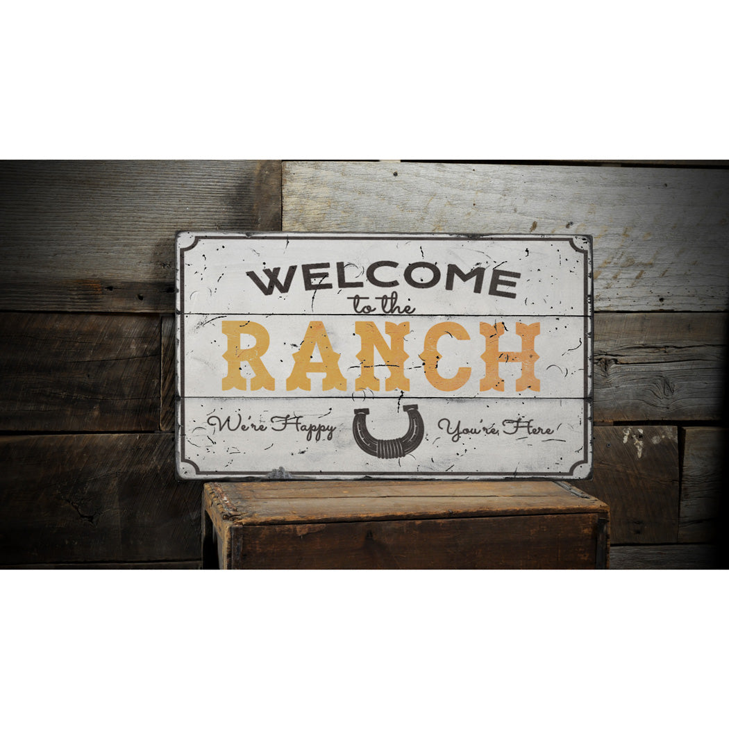 Ranch Welcome Rustic Wood Sign