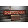 Party Barn Rustic Wood Sign