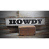 Howdy Rustic Wood Sign