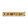 Cow Tippin Rustic Wood Sign