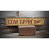 Cow Tippin Rustic Wood Sign