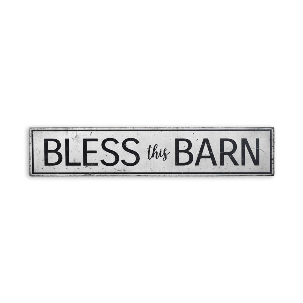 Bless This Barn Rustic Wood Sign