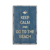 Keep Calm Beach Rustic Wood Sign