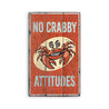 Funny Crab Rustic Wood Sign