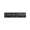 Cigar Shop Est Date Rustic Wood Sign