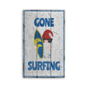 Surfing Cartoon Rustic Wood Sign