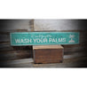 Wash Your Palms Beach Rustic Wood Signs