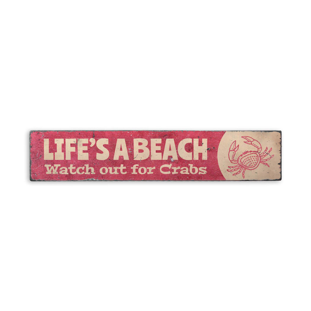 Funny Beach House Rustic Wood Sign