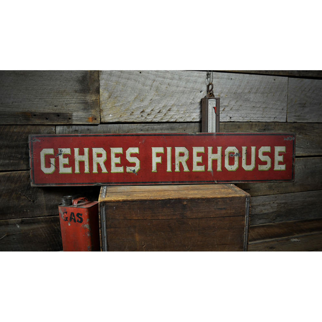 Fireman Rustic Wood Sign