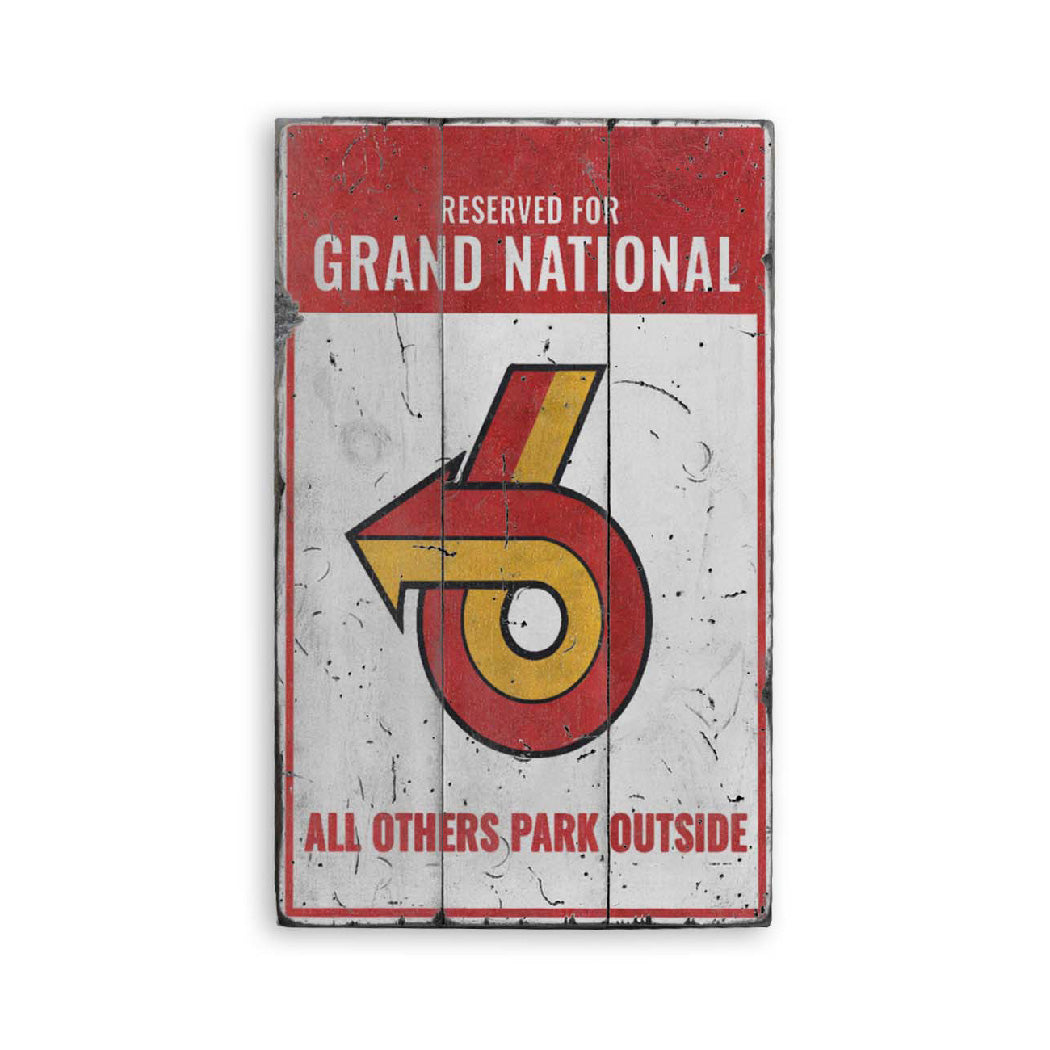 Grand National Rustic Wood Sign