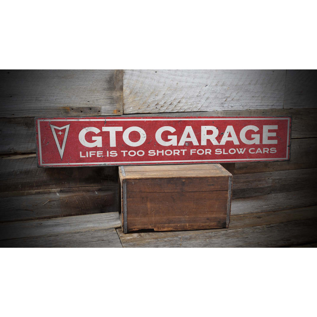 GTO Garage Rustic Wood Sign