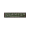 Marine Corps Camp Rustic Wood Sign