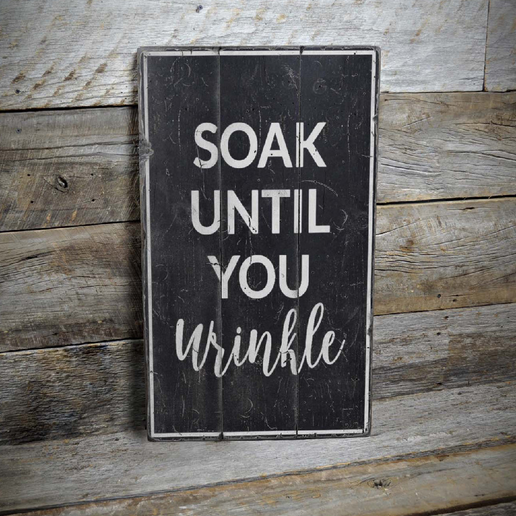 Funny Bathroom Rustic Wood Sign