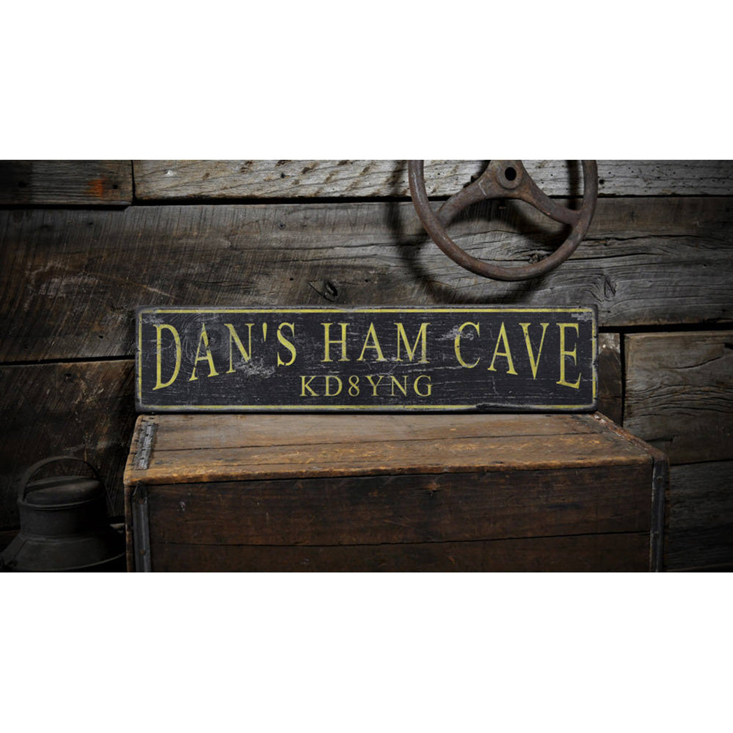 Ham Radio Rustic Wood Sign