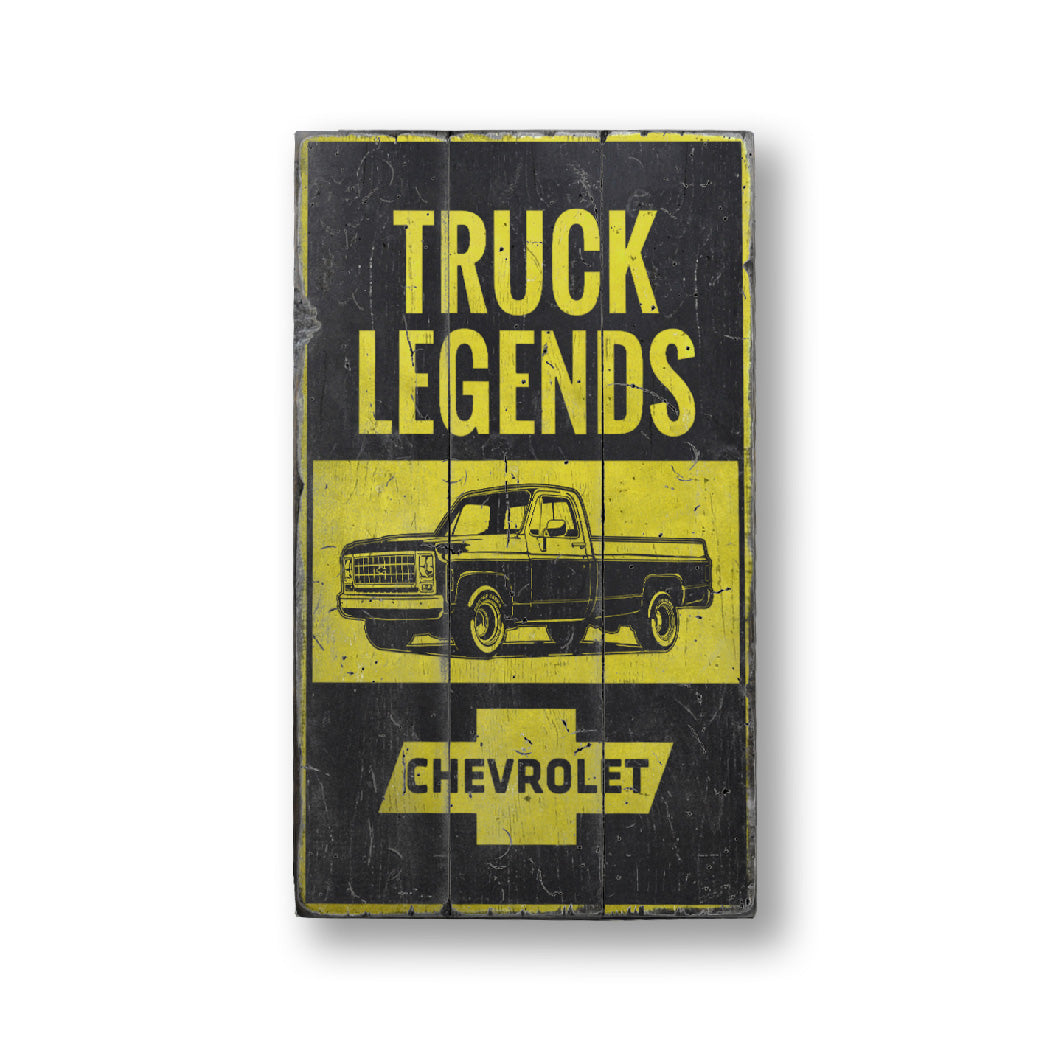 Truck Legends Rustic Wood Sign