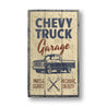 Chevy Truck Garage Rustic Wood Sign