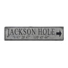 Jackson Hole Lat & Long Rustic Wood Sign