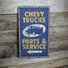 Chevy Trucks Arrow Rustic Wood Sign