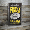 Chevy Garage Hangout Rustic Wood Sign