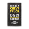 Chevy Trucks Only Rustic Wood Sign