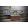 Chevy Garage Rustic Wood Sign