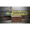 Chevy Truck Service Rustic Wood Sign