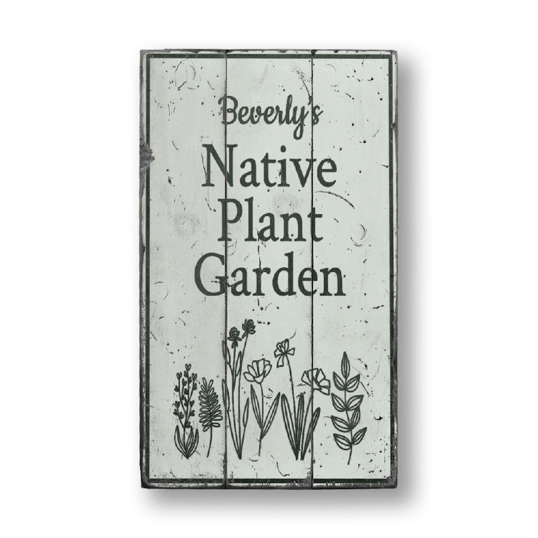 Plant Garden Rustic Wood Sign