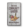 Community Garden Welcome Rustic Wood Sign