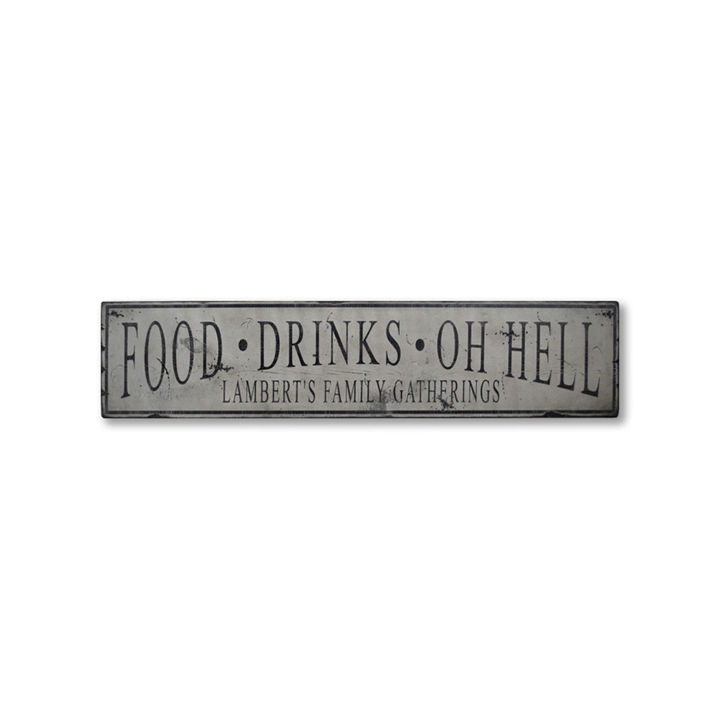 Food & Drinks Rustic Wood Sign