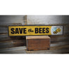 Save the Bees Rustic Wood Sign