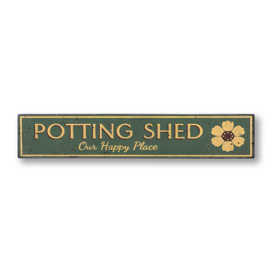 Potting Shed Rustic Wood Sign