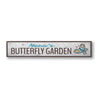 Butterfly Garden Rustic Wood Sign