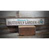 Butterfly Garden Rustic Wood Sign