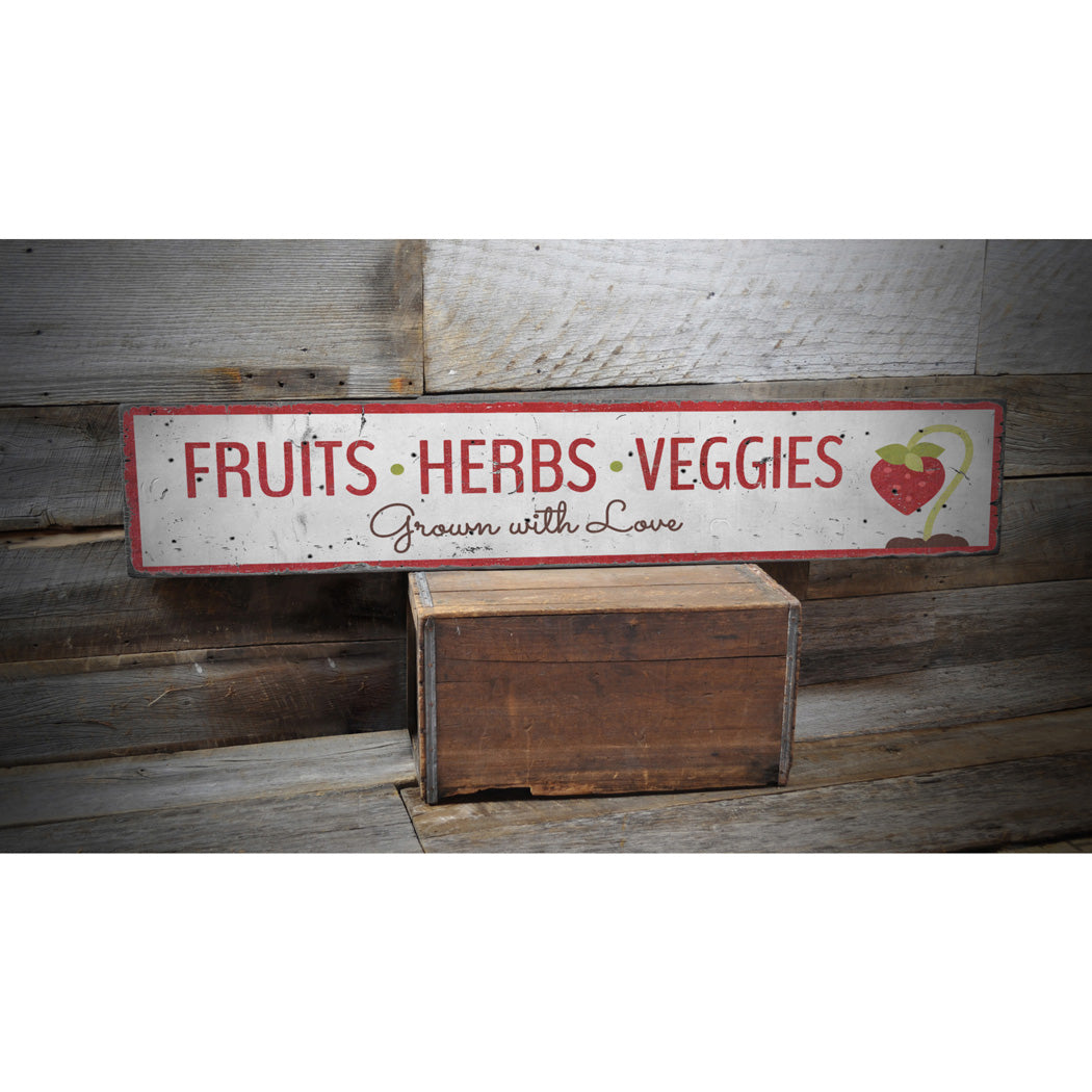 Grown with Love Rustic Wood Sign