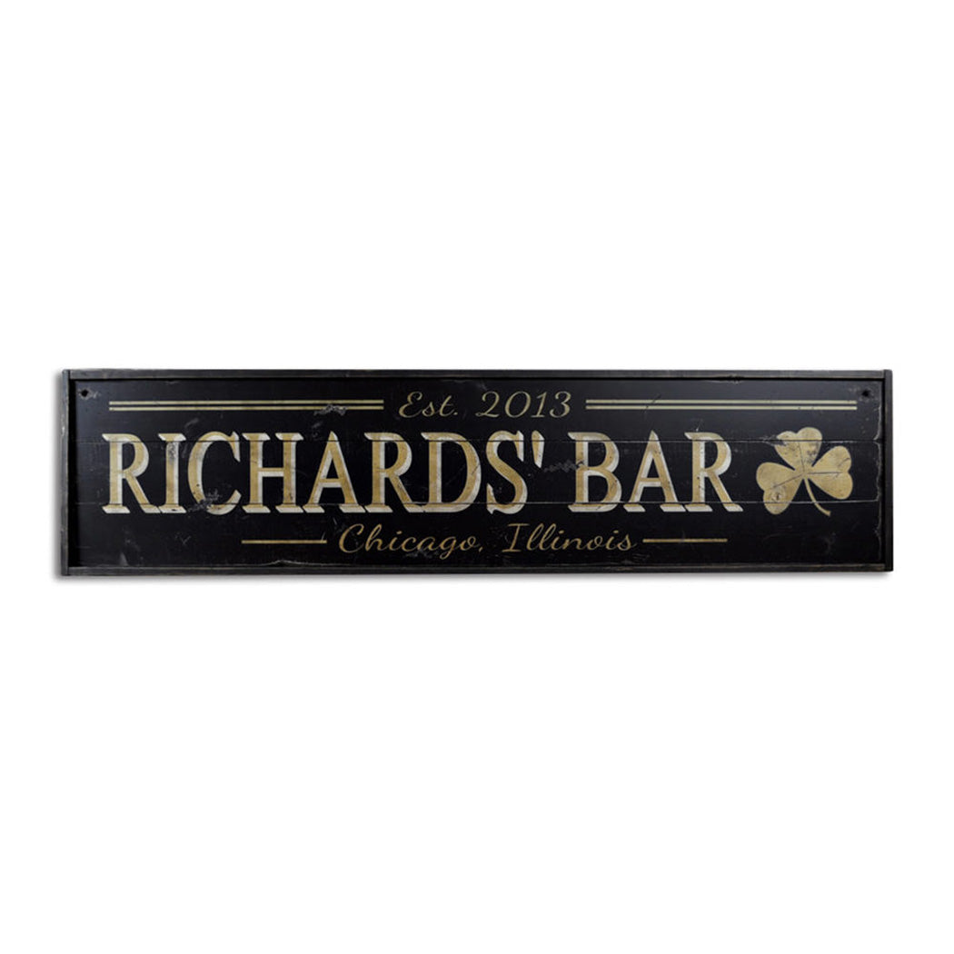 Bar Rustic Wood Sign