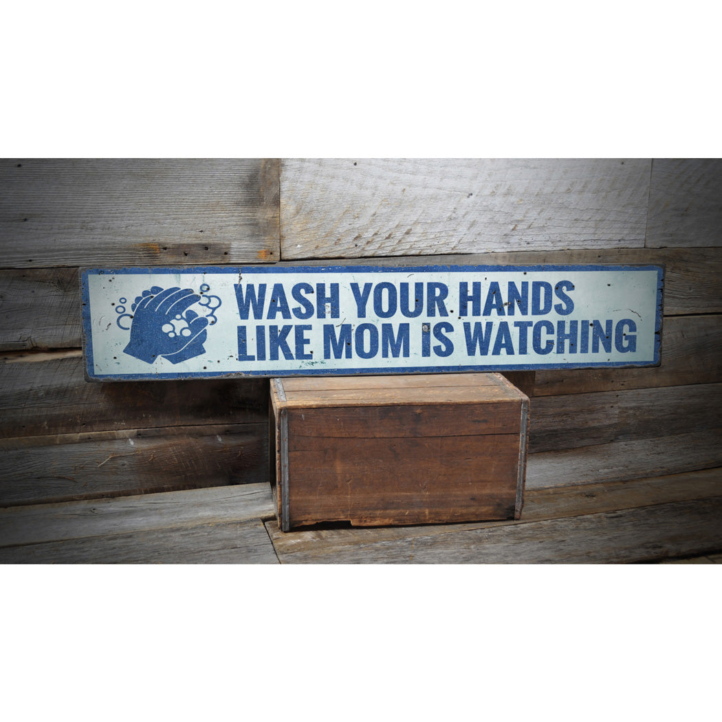 Hand Washing Rustic Wood Sign