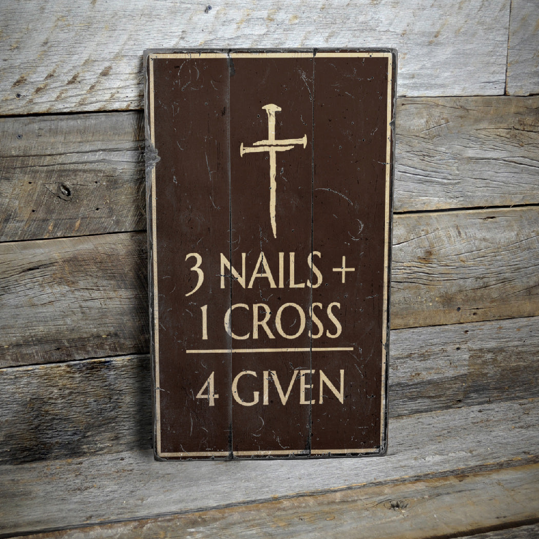 Christian Rustic Wood Sign