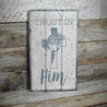 Trust in Him Rustic Wood Sign