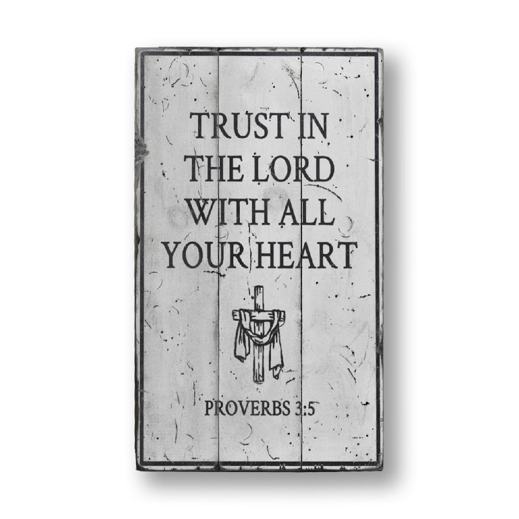 Christian Bible Verse Rustic Wood Sign