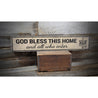 God Bless This Home Rustic Wood Sign